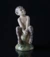 Faun on stump, Royal Copenhagen figurine          
