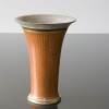 Orange krakkeleret vase, produceret af Royal Copenhagen