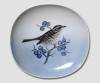 Plate with Bird and Blueberries produced by Royal Copenhagen