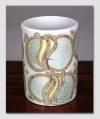 Fajance vase af Ellen Malmer, produceret af Bing & Gr�ndahl