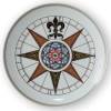 1980 Royal Copenhagen Compass plate, King Christian IV