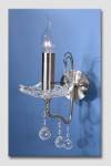 "Queen" 1-arm Steel Wall-lamp with Crystals 