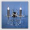 "Queen" 2-arm Steel Wall-lamp with Crystals
