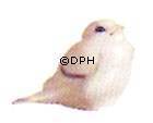 White Royal Copenhagen figurine of sparrow with its tail pointing down