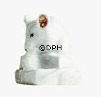 Hvid figur af mus p� sukker, produceret af Royal Copenhagen