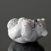 Hvid figur af bj�rneunge, Royal Copenhagen nr. 21434