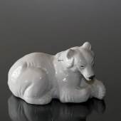 White bear lying down, Royal Copenhagen figurine no. 21520