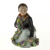 Amager girl, Royal Copenhagen overglaze figurine no. 12412