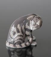 Cat sitting, Royal Copenhagen cat figurine