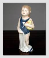 Else i badedragt, Pige stående i badedragt Royal Copenhagen figur