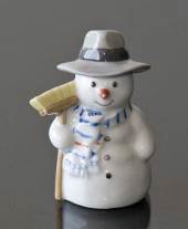 Snemand, Far med kost, Royal Copenhagen vinterserie figur