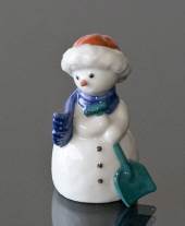 Snowman , Mother with Shovel, Royal Copenhagen winter figurine