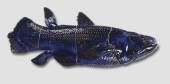 Bl� fisk, lige, Royal Copenhagen figur