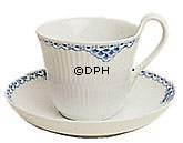 Princess, Blue, small Breakfast cup with high handle, capacity 24 cl, produced by Royal Copenhagen