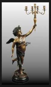 Cupid candlestick with 5 candles,
