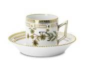 Flora Danica, chokoladekop med takket kant, produceret af Royal Copenhagen