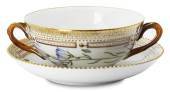 Flora Danica bouillonkop 40 cl, produceret af Royal Copenhagen
