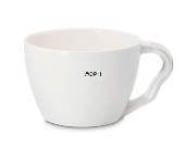 Ursula tea cup with white handle, capacity 36 cl, produced by Royal Copenhagen