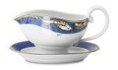 Magnolia, Blue with Gold, Sauce Boat, capacity 35 cl, produced by Royal Copenhagen