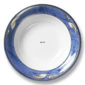Magnolia, Blue with Gold, Soup Plate, produced by Royal Copenhagen
