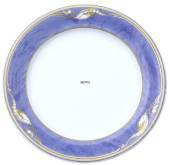 Magnolia, Blue with Gold, Plate, produced by Royal Copenhagen
