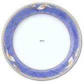 Magnolia, Blue with Gold, Plate, produced by Royal Copenhagen