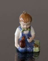 Figur ornament, Dreng m/egern, Christian 2001