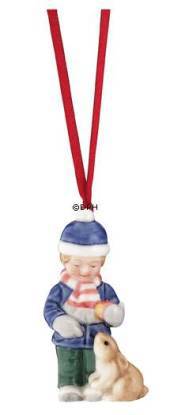 Figur ornament, Dreng med hare