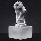 Hvid L�veabe, Royal Copenhagen abefigur