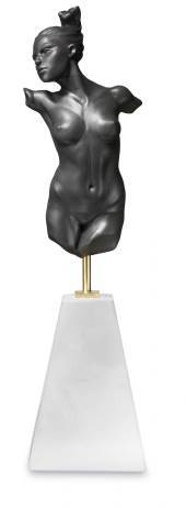 Black Torso Sculpture, Afrodite, female, Royal Copenhagen bisquit figurine