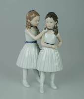 Ballerina, two ballarinas, standing, Royal Copenhagen figurine