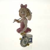 Linedanser Med Cykel, Royal Copenhagen figur i serien Mini Cirkus figurer