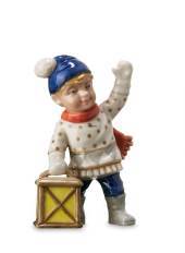 Mini Summer and Winter Children, Boy with lantern, Royal Copenhagen figurine
