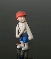 Mini Sommer og Vinterbørn, golfspiller, Royal Copenhagen figur