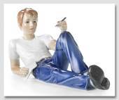 Young Man Writing Letter, Royal Copenhagen figurine