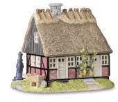 Tealight cottage, village, Royal Copenhagen candlestick