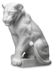 White lion sculpture, Royal Copenhagen figurine