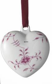 Royal Copenhagen Årshjerte, purpur rose