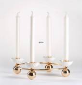 Advent crown in glided brass