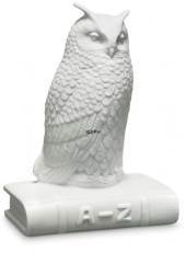 Graduation Owl,  White Royal Copenhagen bird figurine