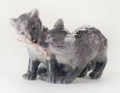 To polarr�veunger, Royal Copenhagen figur