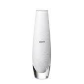Glas vase solitare med mussel relief, opal, produceret af Royal Copenhagen