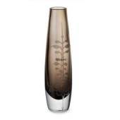 Glass vase solitaire with bluefluted relief, dusty rose, produced by Royal Copenhagen
