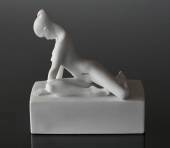 Perfectio kvindeskulptur, Royal Copenhagen figur, hvid