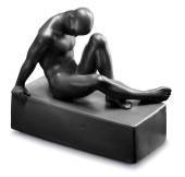 Perfectio mandeskulptur, Royal Copenhagen figur, sort