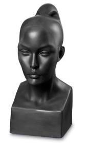 Perfectio kvindebuste, Royal Copenhagen figur, sort