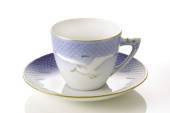 M�ge med guld, kaffe kop, produceret af Bing & Gr�ndahl -  Royal Copenhagen