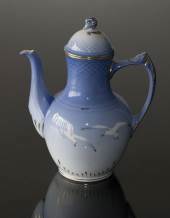 Seagull with gold, coffee pot, capacity 150 cl, produced by Bing & Grondahl - Royal Copenhagen