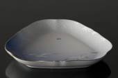 Seagull with gold, triangular pickle dish, produced by Bing & Grondahl - Royal Copenhagen 
