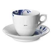 Musselmalet, MEGA kaffekop med underkop, indhold 17 cl. produceret af Royal Copenhagenen